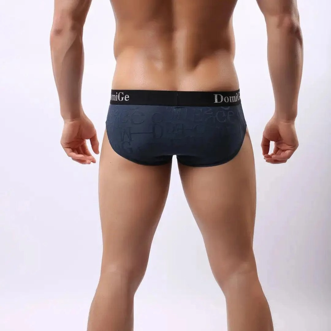 DomiGe Men's Bamboo Briefs Comfort Logo Waistband Male Underwear