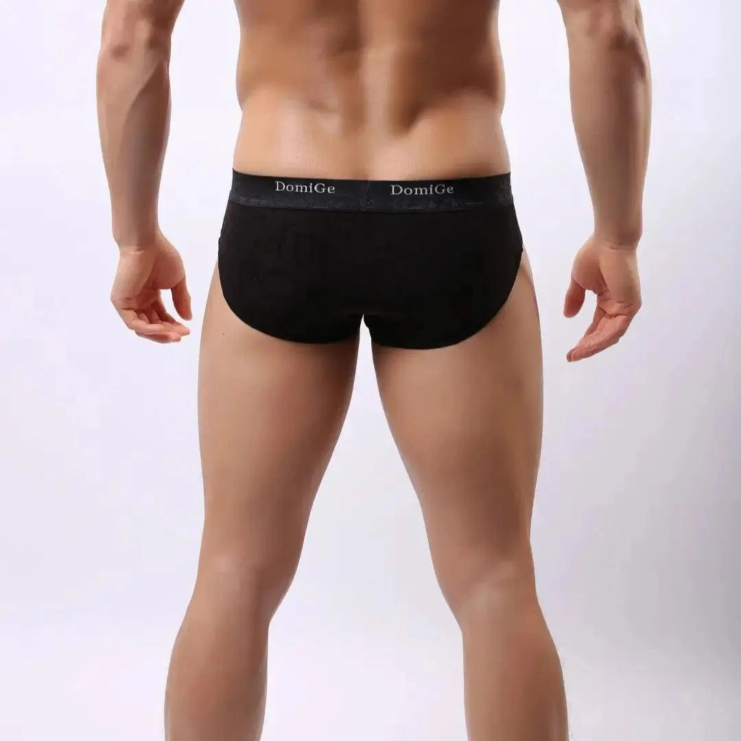 DomiGe Men's Bamboo Briefs Comfort Logo Waistband Male Underwear