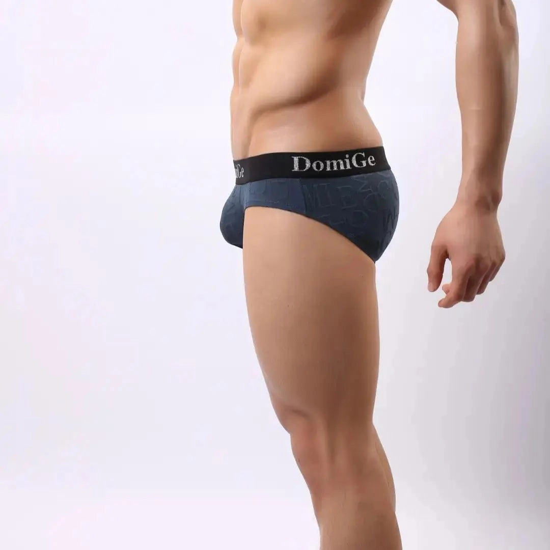 DomiGe Men's Bamboo Briefs Comfort Logo Waistband Male Underwear