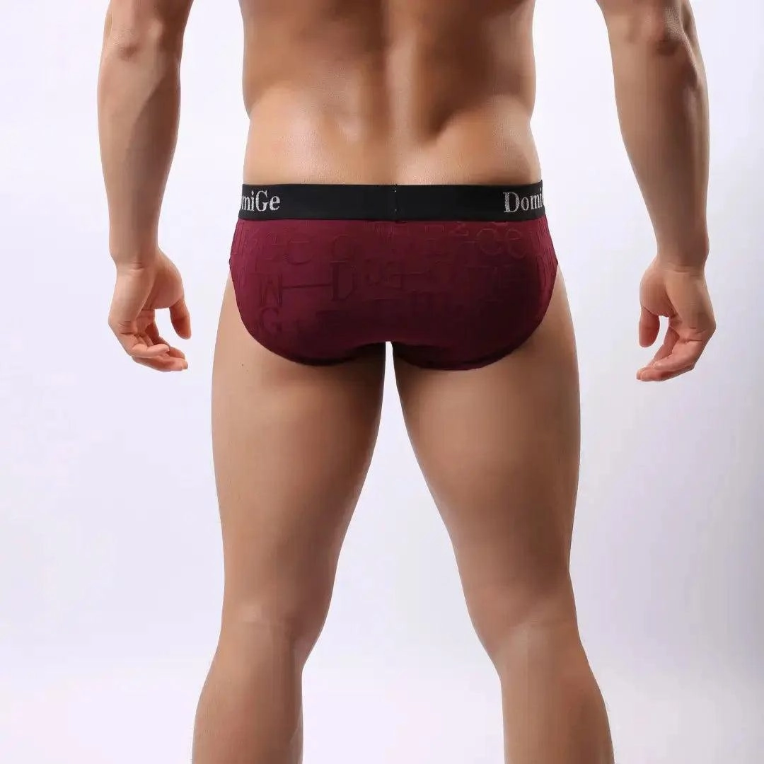 DomiGe Men's Bamboo Briefs Comfort Logo Waistband Male Underwear