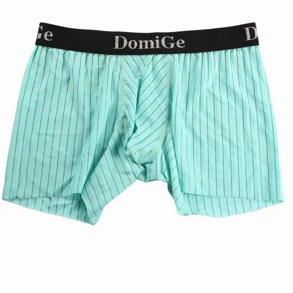 DomiGe Men's Compression Boxers Mid-Rise Striped Boxer Seamless Leg