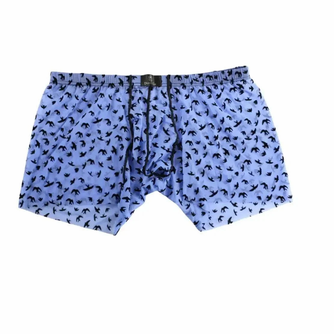 DomiGe Men's Flocking Boxer Briefs - Soft Mesh Pouch Underwear for Men
