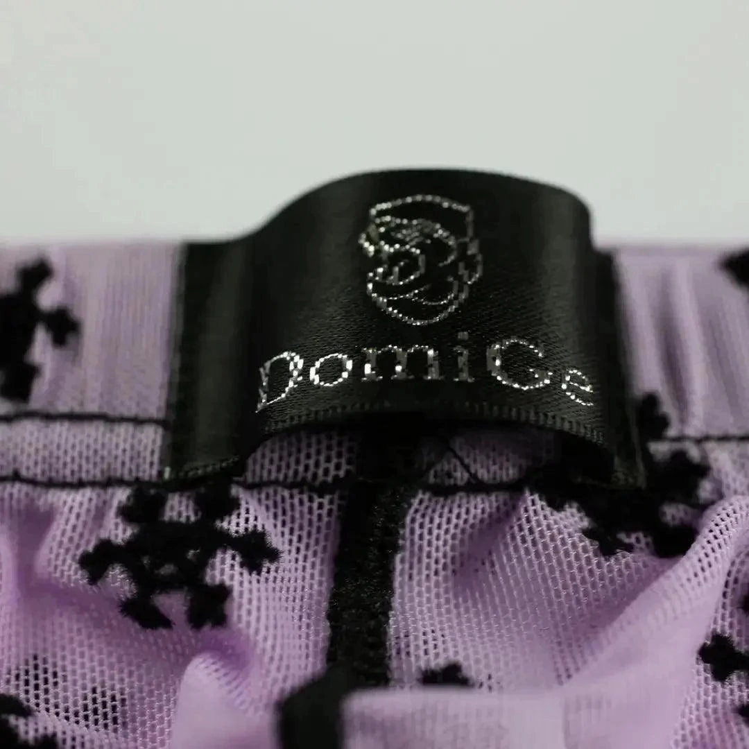 DomiGe Men's Flocking Boxer Briefs - Soft Mesh Pouch Underwear for Men