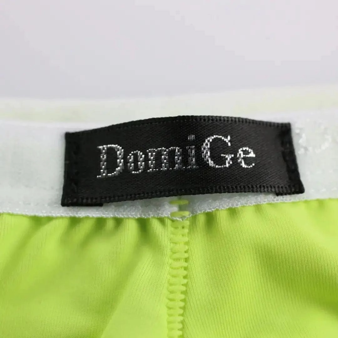 DomiGe Men's Ice Silk Briefs Mid-Waist Briefs Seamless Underwear