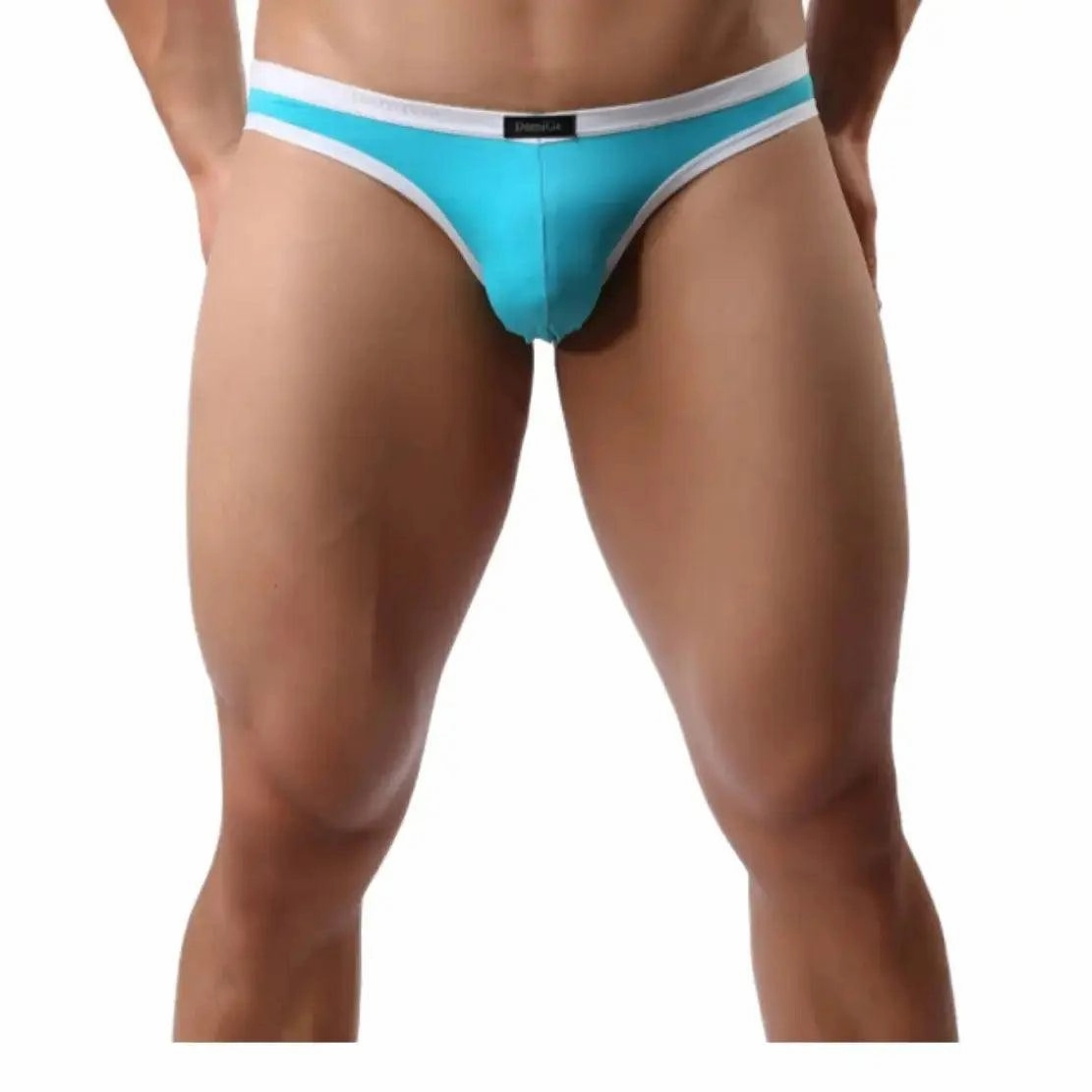 DomiGe Men's Ice Silk Briefs Mid-Waist Briefs Seamless Underwear