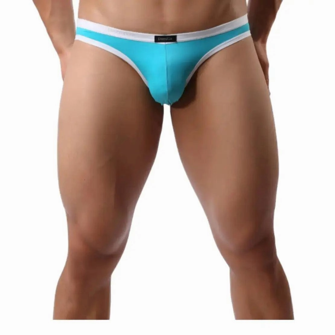DomiGe Men's Ice Silk Briefs Mid-Waist Briefs Seamless Underwear