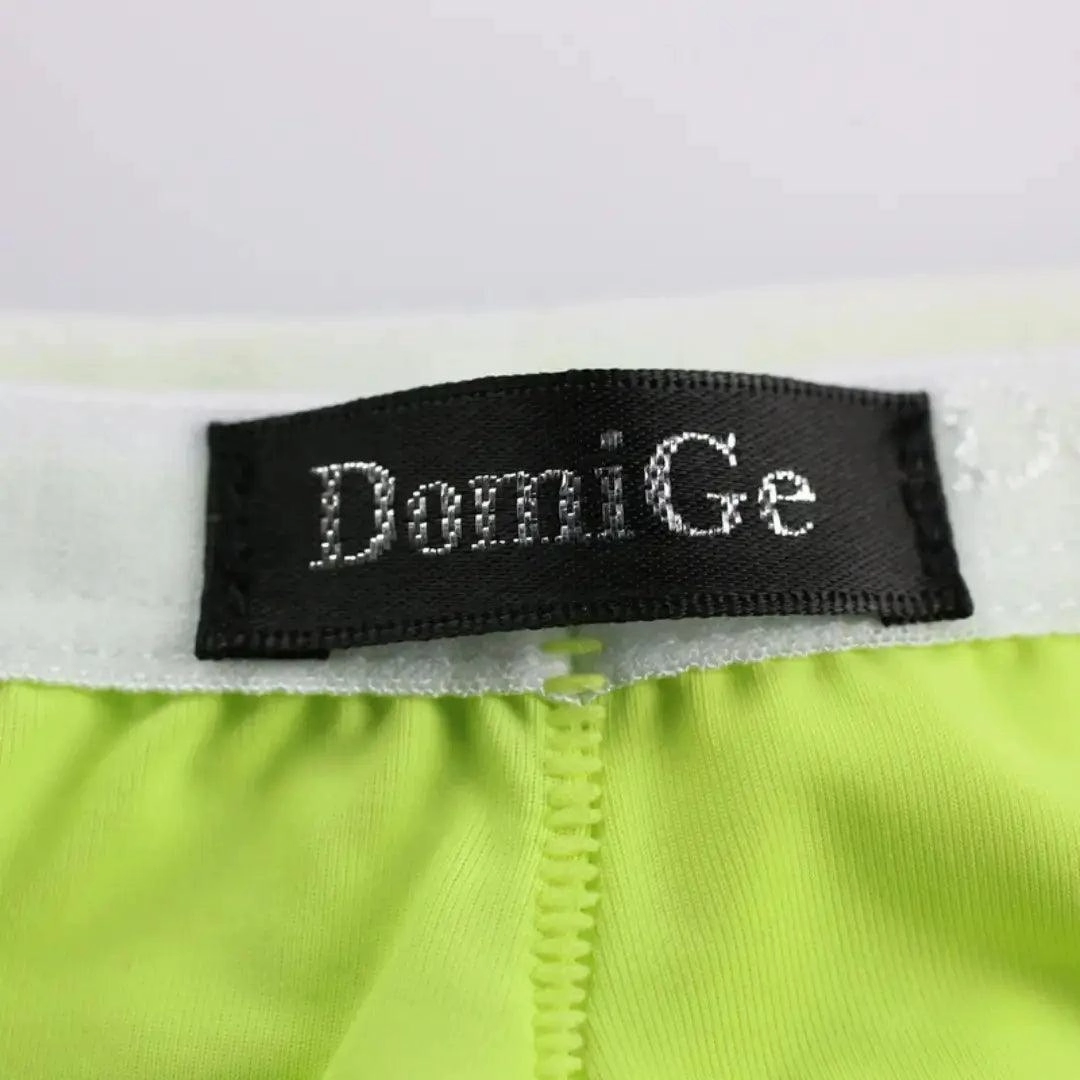 DomiGe Men's Ice Silk Briefs Mid-Waist Briefs Seamless Underwear