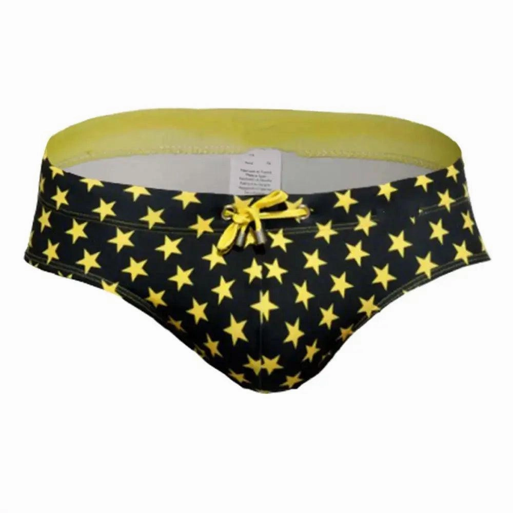 DomiGe Men's Low-Waist Sexy Swim Briefs National Flag Bikini