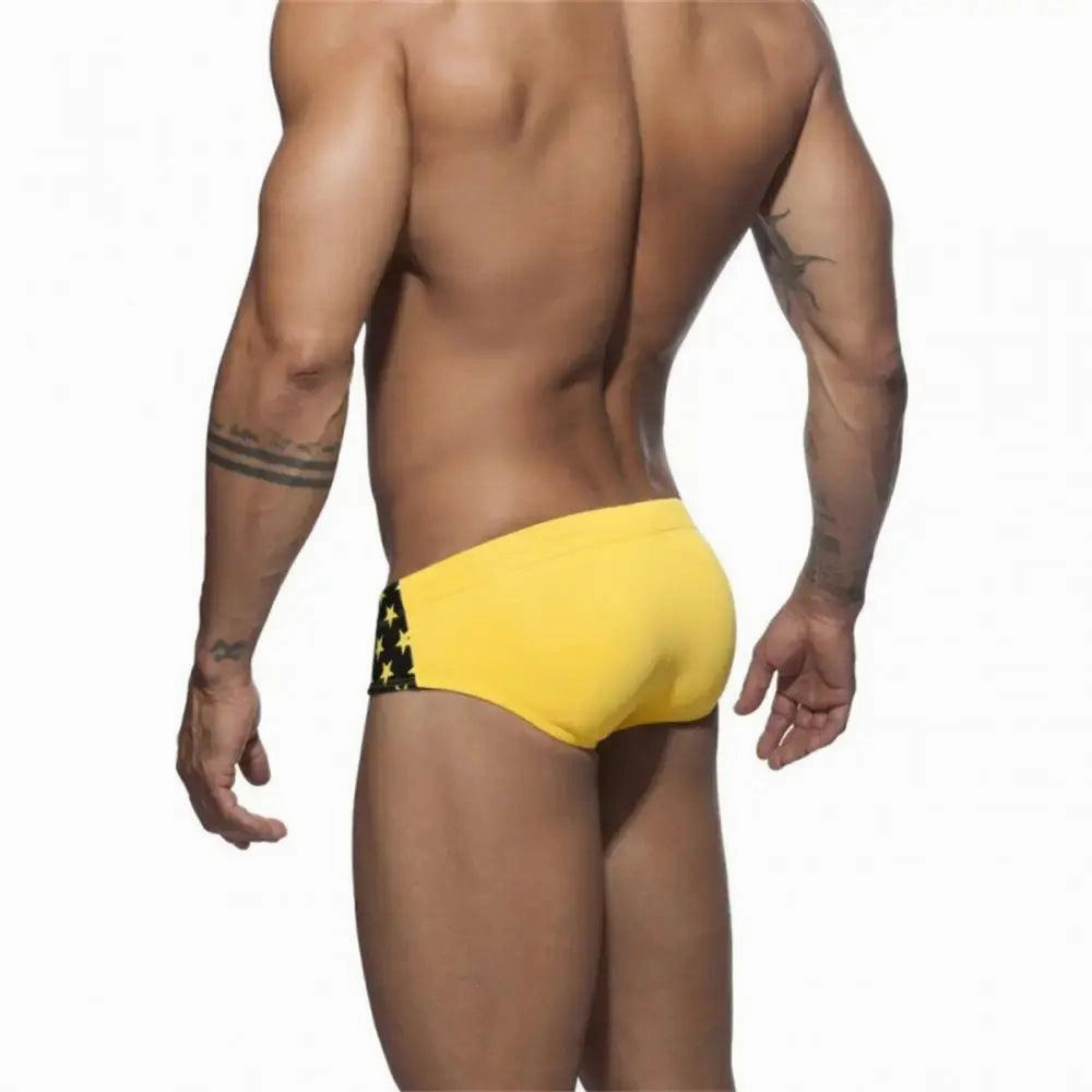 DomiGe Men's Low-Waist Sexy Swim Briefs National Flag Bikini