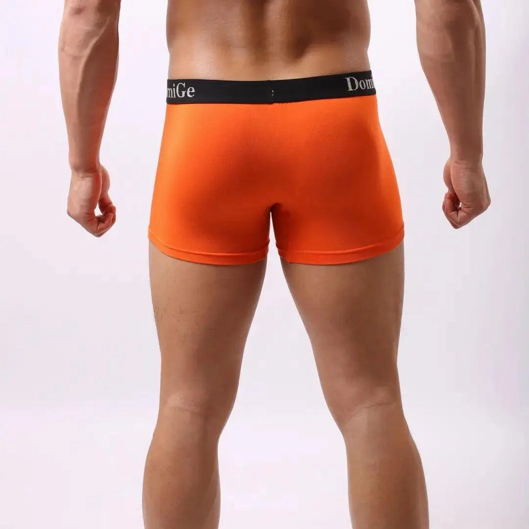 DomiGe Men's Mid-Waist Modal Boxer Briefs Seamless Male Underwear