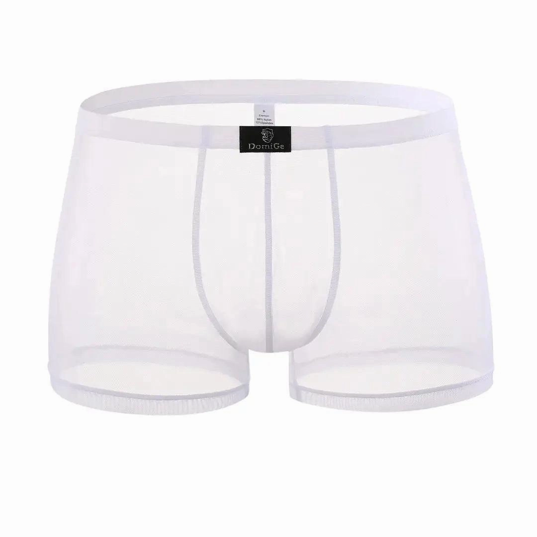DomiGe Men's Sheer Mesh Boxer Shorts - Breathable & Sexy Male Underwear