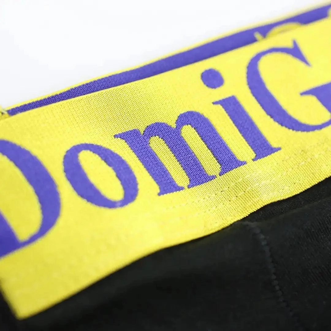 DomiGe Men's T-Back Thong Adjustable Waistband Logo Male Underwear