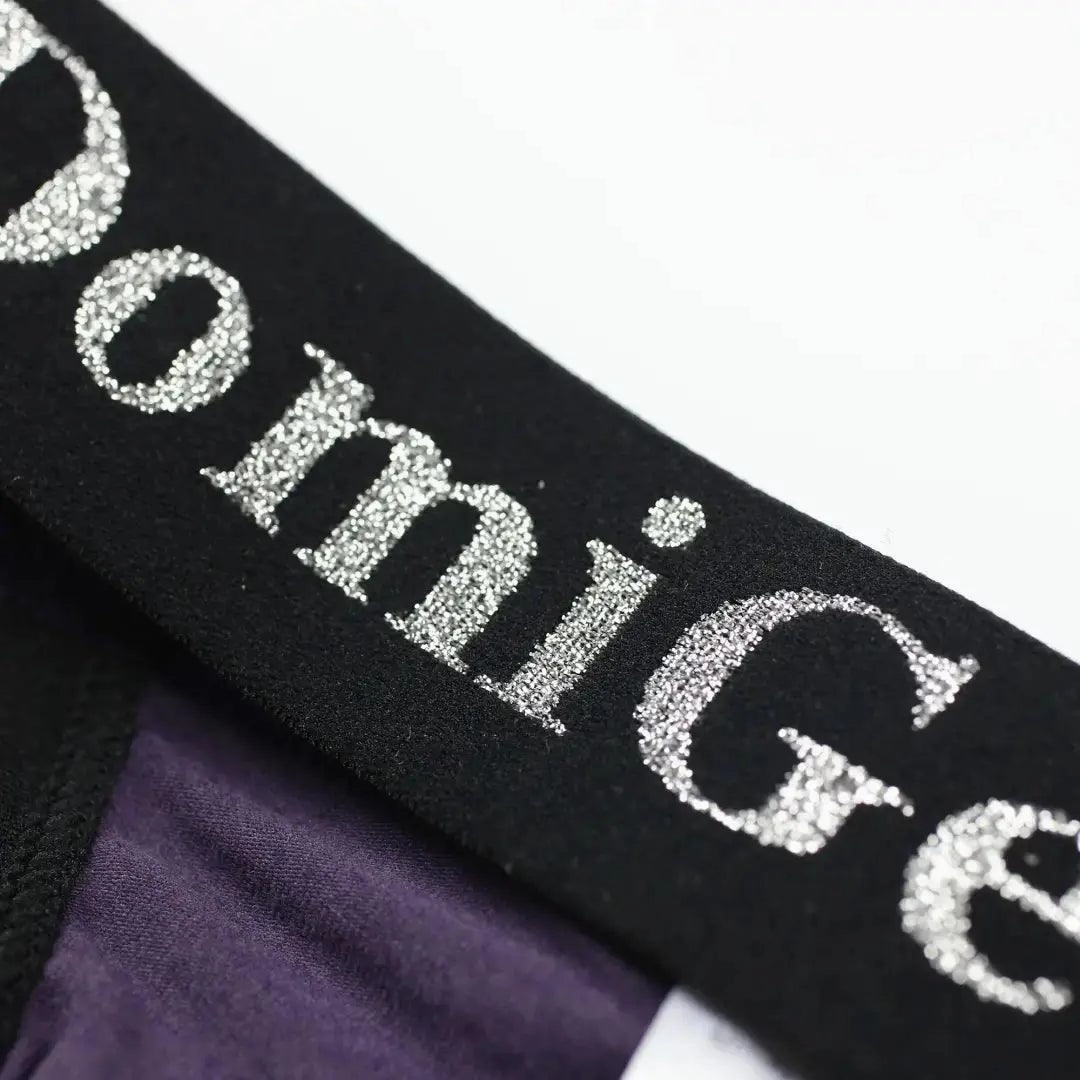 DomiGe Men's T-Back Thong Adjustable Waistband Logo Male Underwear