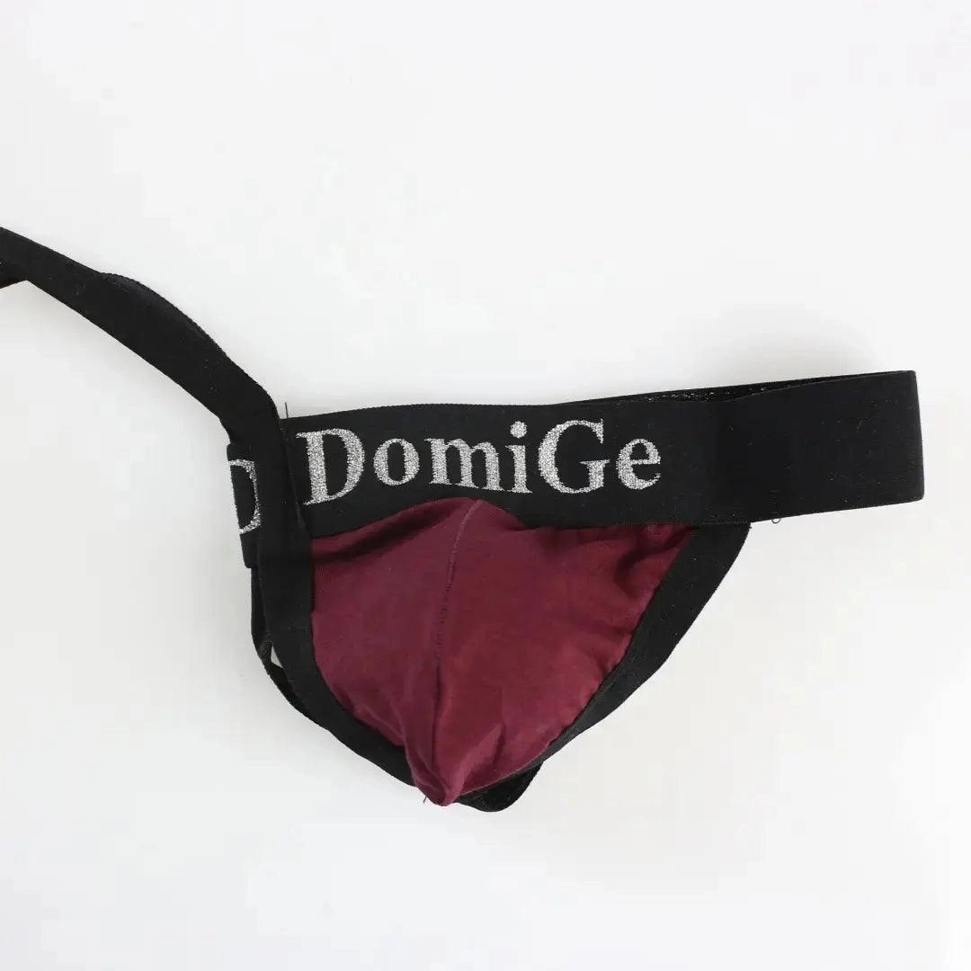 DomiGe Men's T-Back Thong Adjustable Waistband Logo Male Underwear