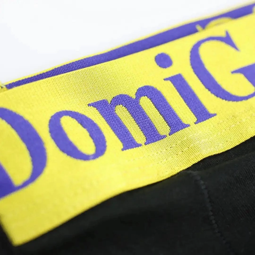 DomiGe Men's T-Back Thong Adjustable Waistband Logo Male Underwear