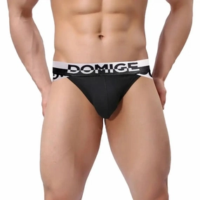 DomiGe Men's Underwear Briefs with Silver Logo Waistband Briefs