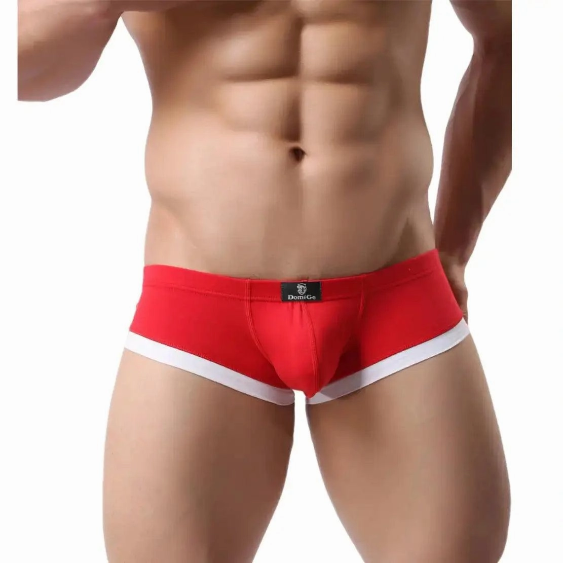 DomiGe Men's Undies Low-Rise Trunks with U-Pouch and Seamless Rear  Boxers