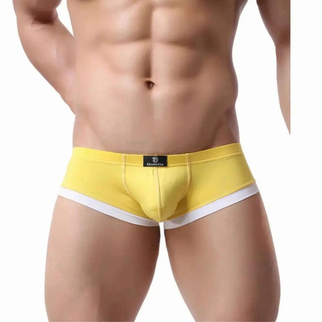 DomiGe Men's Undies Low-Rise Trunks with U-Pouch and Seamless Rear  Boxers