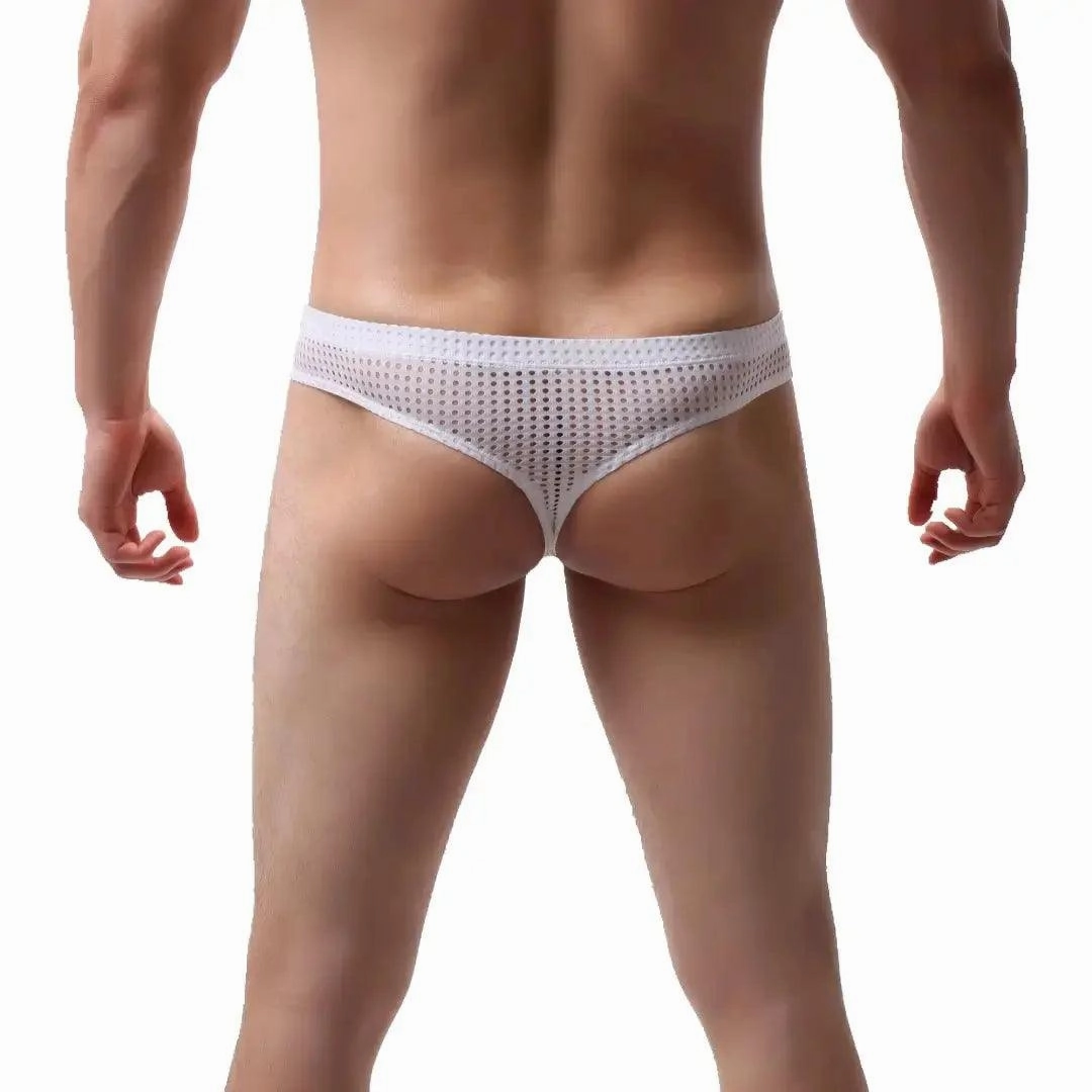 DomiGe Mesh Men's Bikini Briefs: Sleek, Breathable Comfort Male G-String