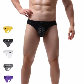 DomiGe Mesh Men's Bikini Briefs: Sleek, Breathable Comfort Male G-String