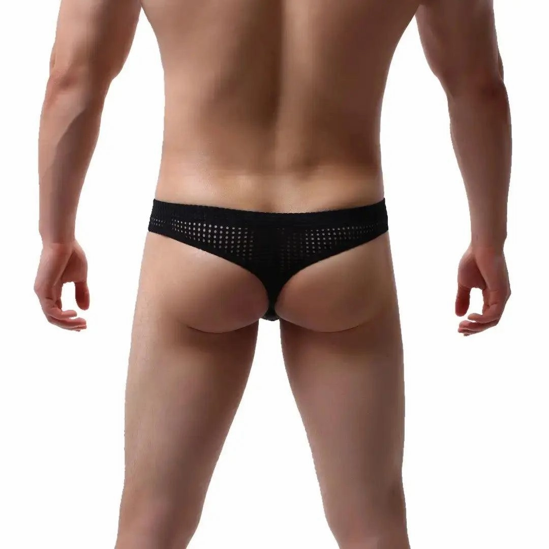 DomiGe Mesh Men's Bikini Briefs: Sleek, Breathable Comfort Male G-String