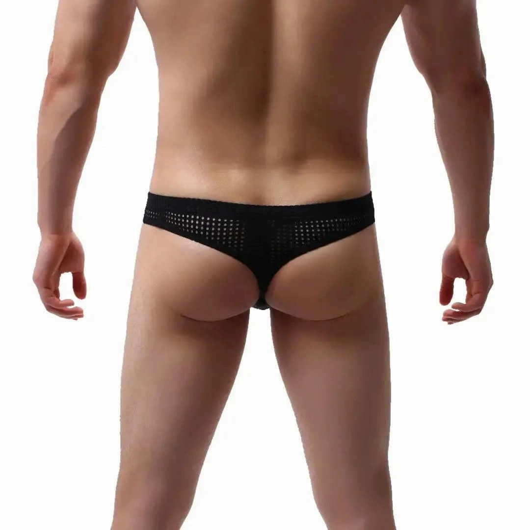 DomiGe Mesh Men's Bikini Briefs: Sleek, Breathable Comfort Male G-String