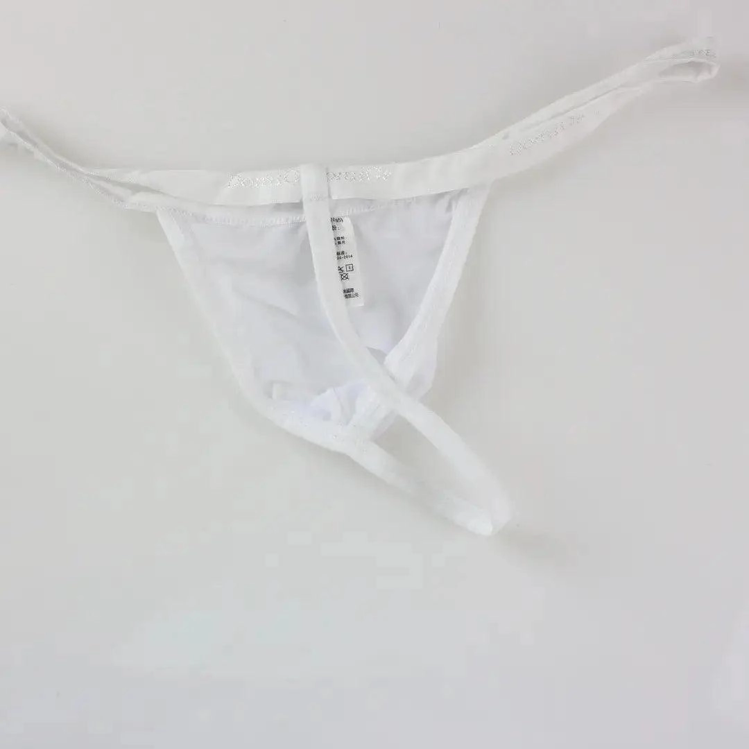 DomiGe Silk Men's Low-Rise Thong Male T-Back Sleek T-Back for Man