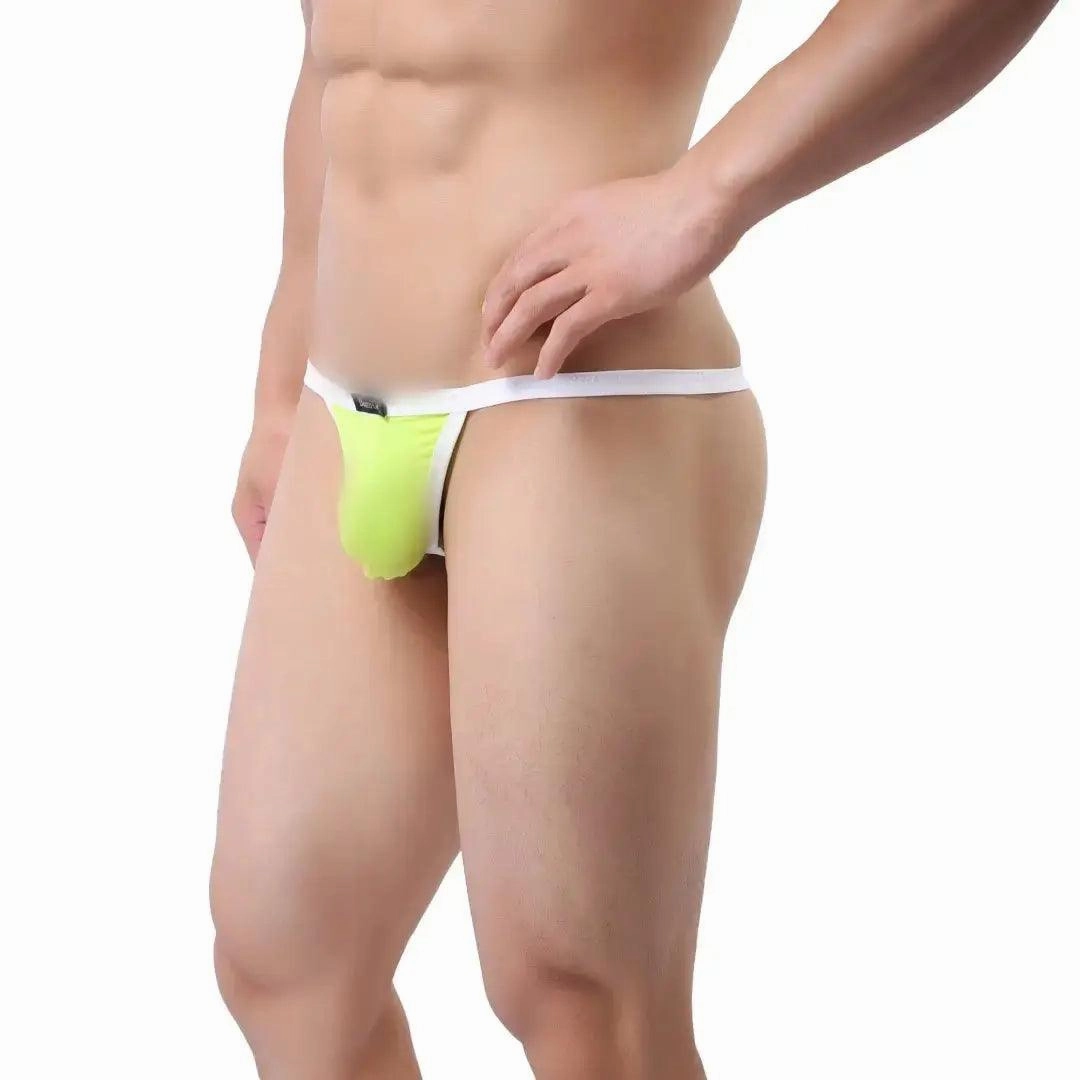 DomiGe Silk Men's Low-Rise Thong Male T-Back Sleek T-Back for Man