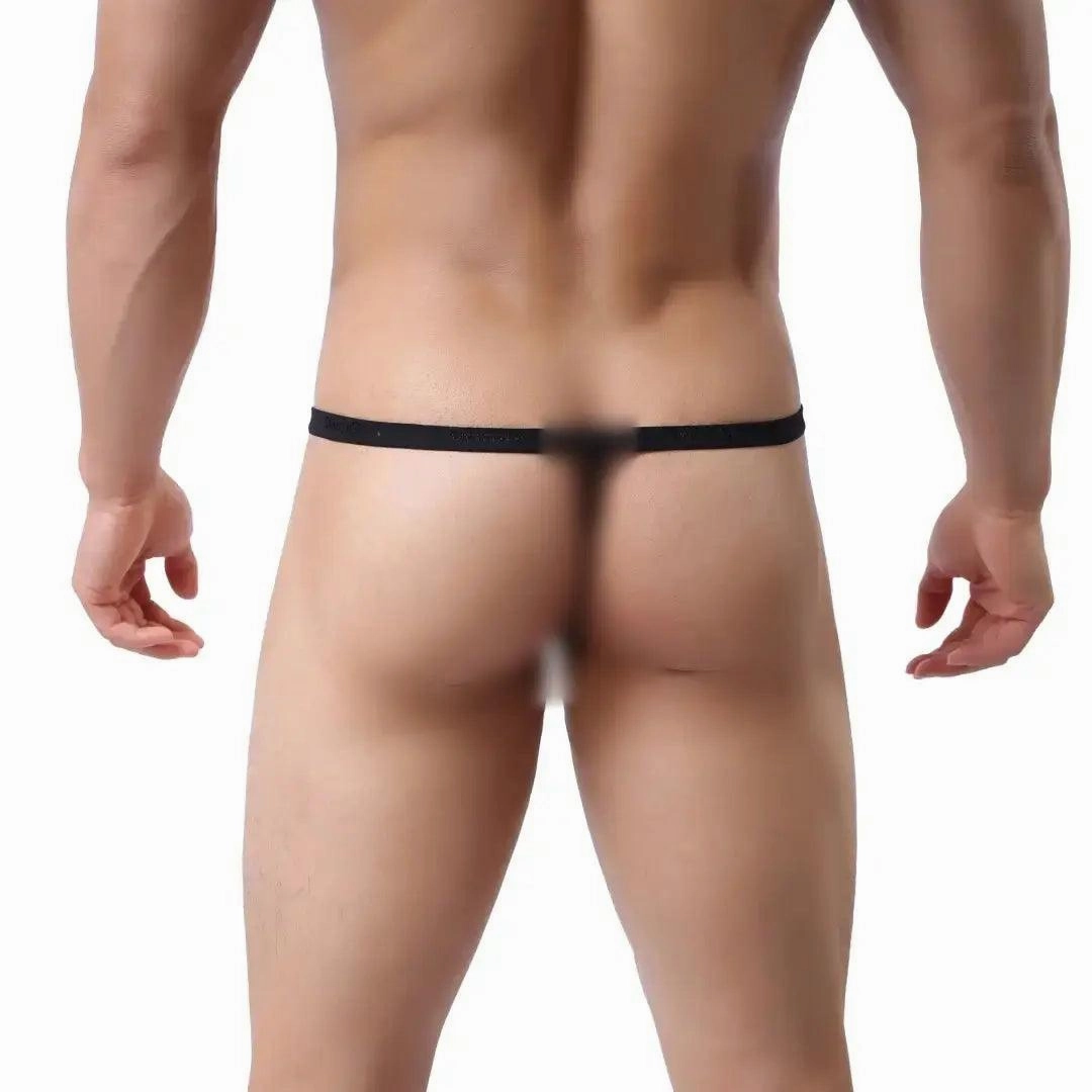 DomiGe Silk Men's Low-Rise Thong Male T-Back Sleek T-Back for Man