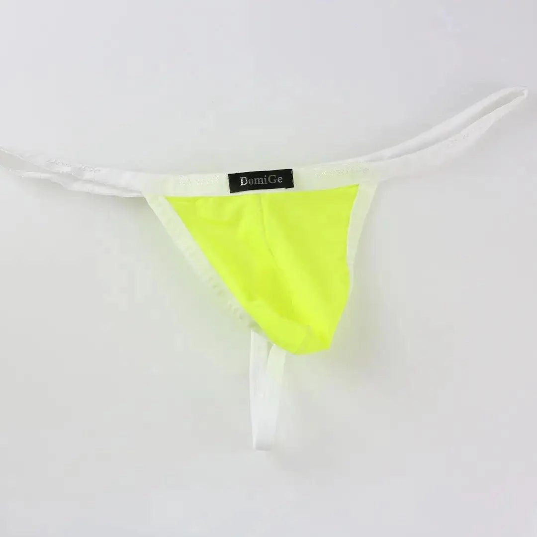 DomiGe Silk Men's Low-Rise Thong Male T-Back Sleek T-Back for Man