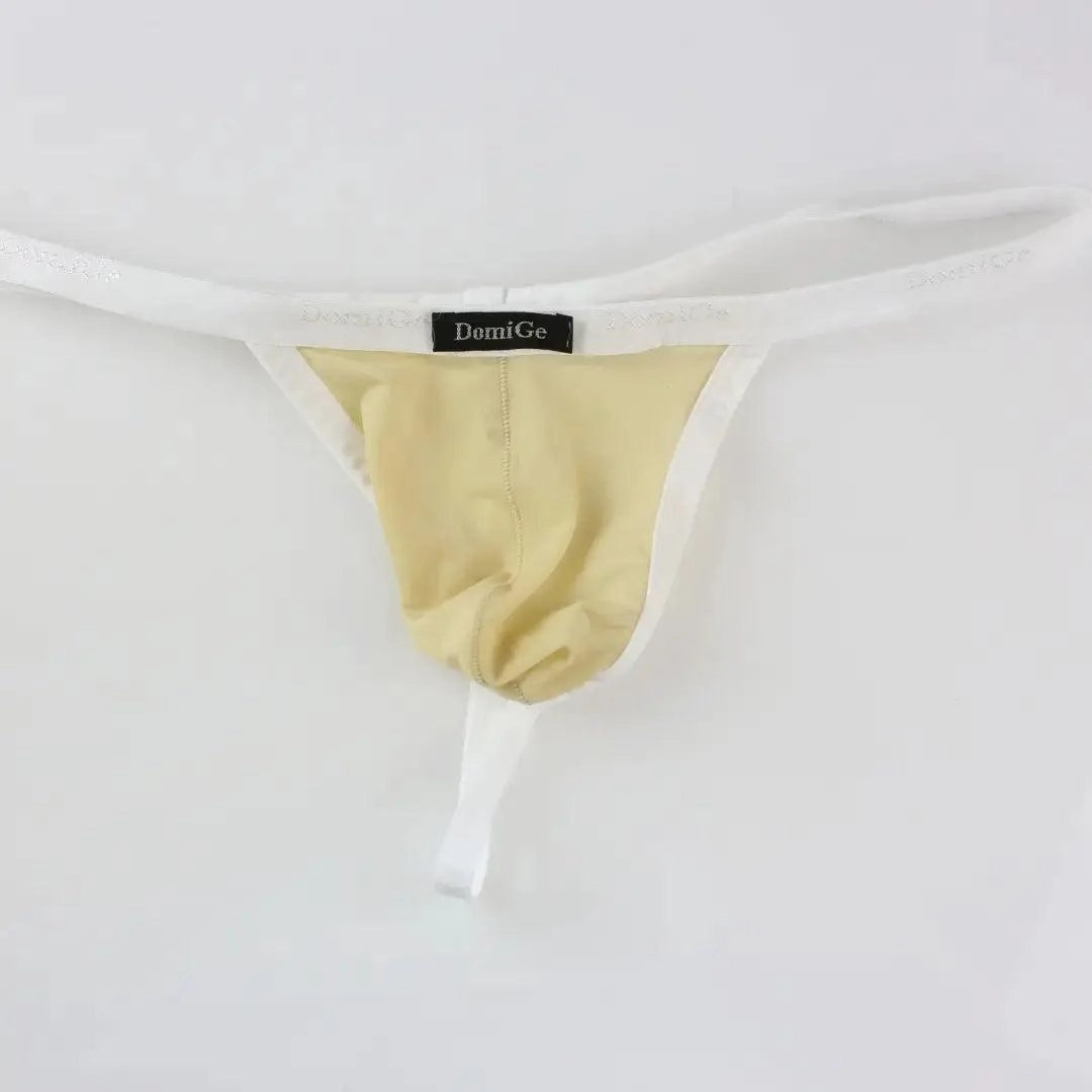 DomiGe Silk Men's Low-Rise Thong Male T-Back Sleek T-Back for Man