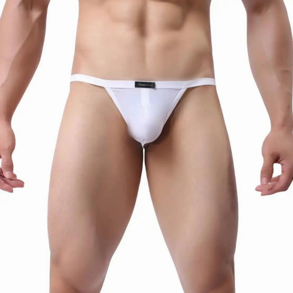 DomiGe Silk Men's Low-Rise Thong Male T-Back Sleek T-Back for Man