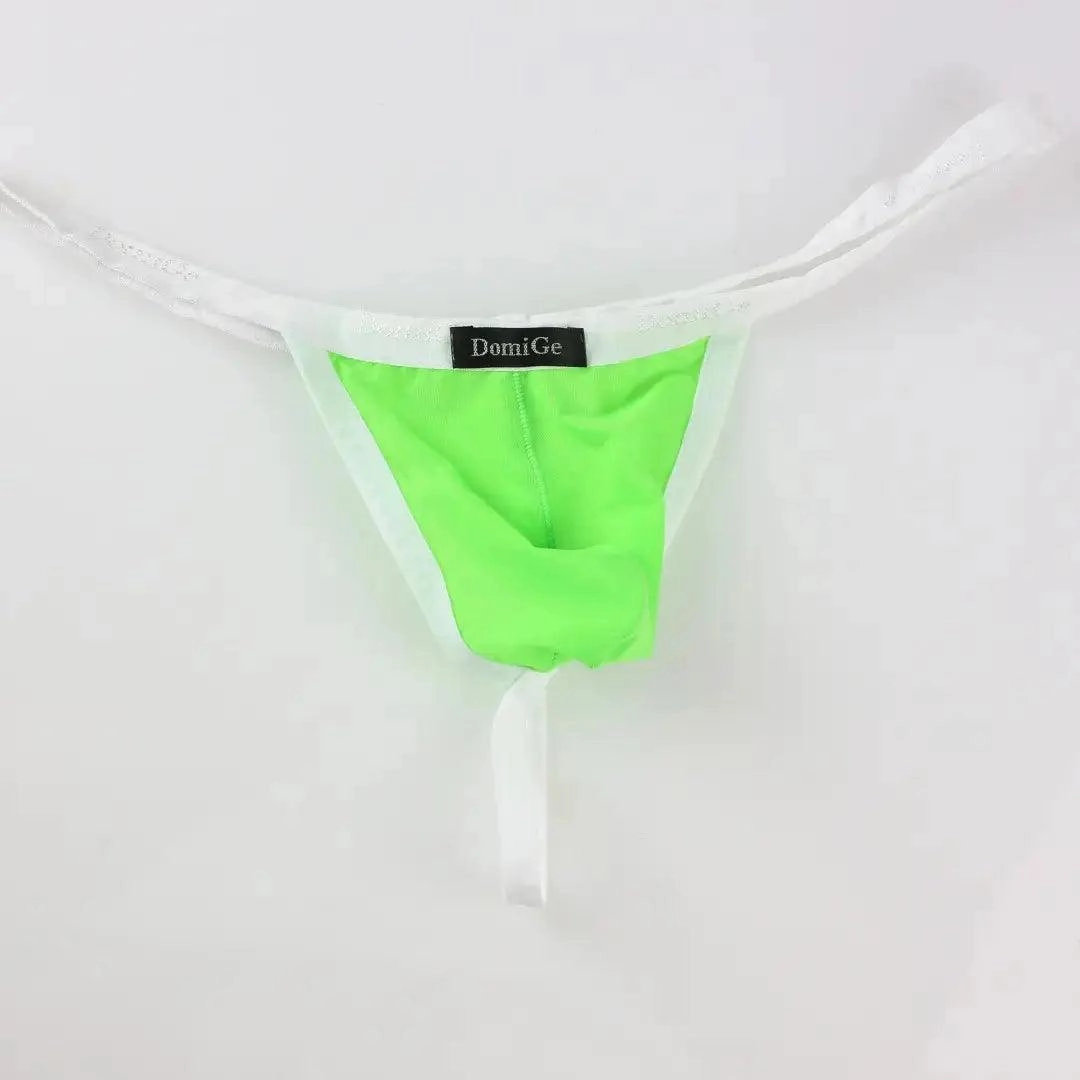 DomiGe Silk Men's Low-Rise Thong Male T-Back Sleek T-Back for Man