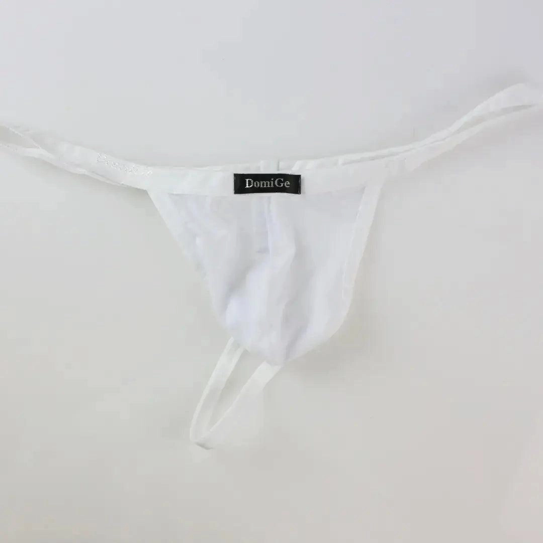 DomiGe Silk Men's Low-Rise Thong Male T-Back Sleek T-Back for Man