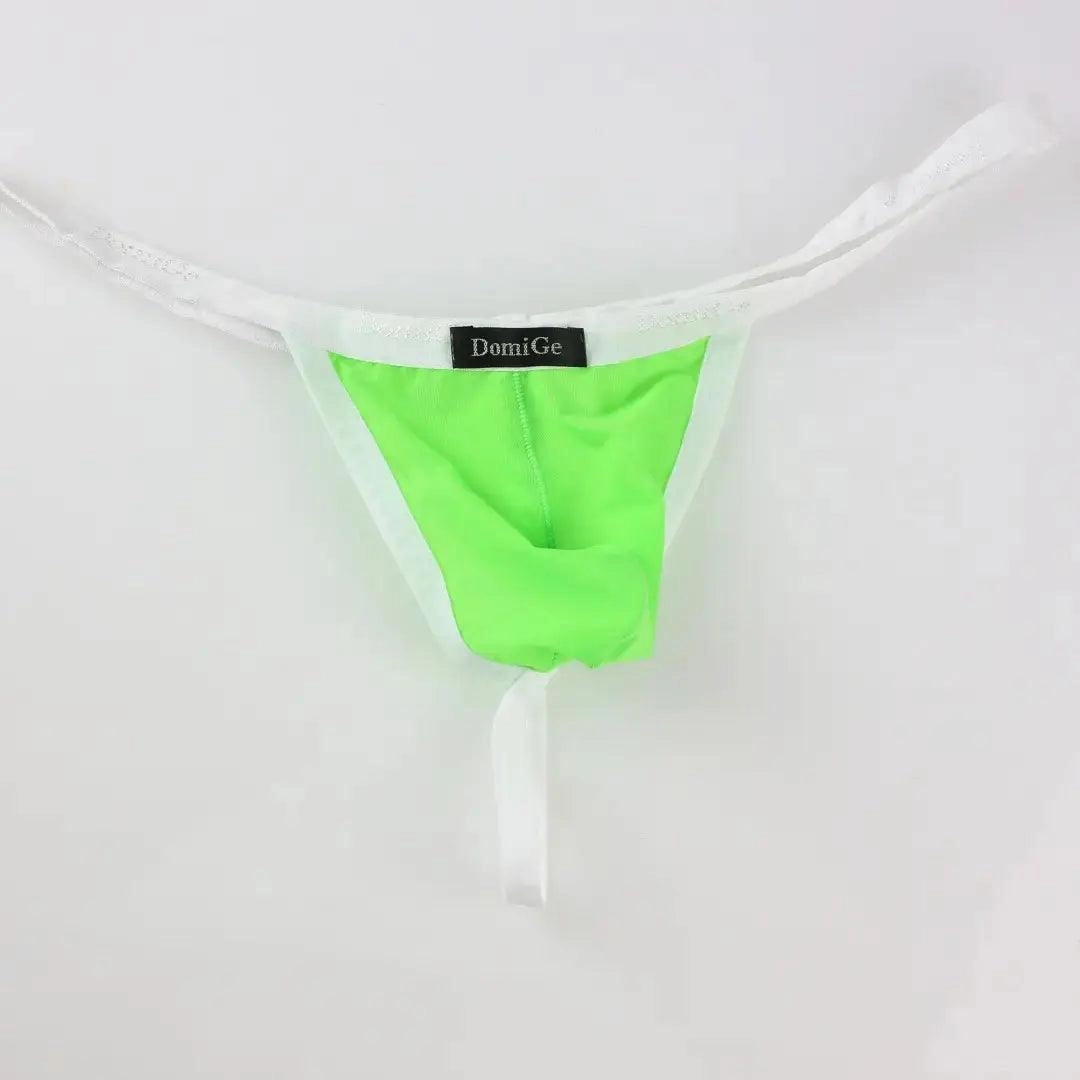 DomiGe Silk Men's Low-Rise Thong Male T-Back Sleek T-Back for Man