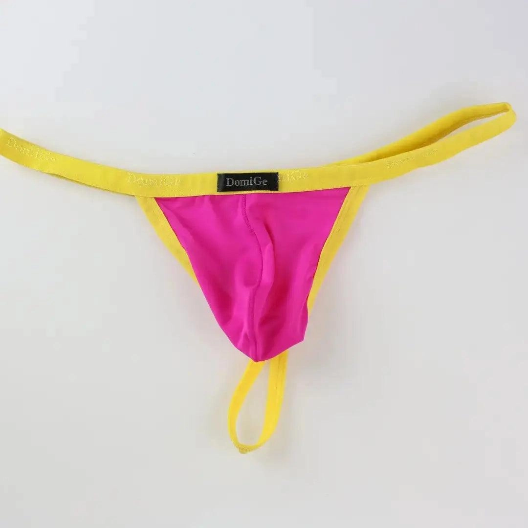 DomiGe Silk Men's Low-Rise Thong Male T-Back Sleek T-Back for Man