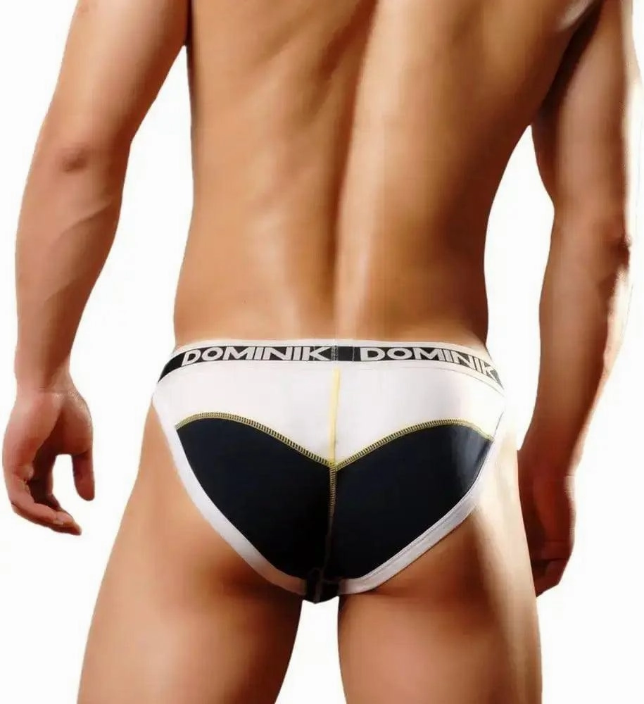 Dominik Men's Cotton Sexy Pouch "Love" Style Back Briefs Underwear