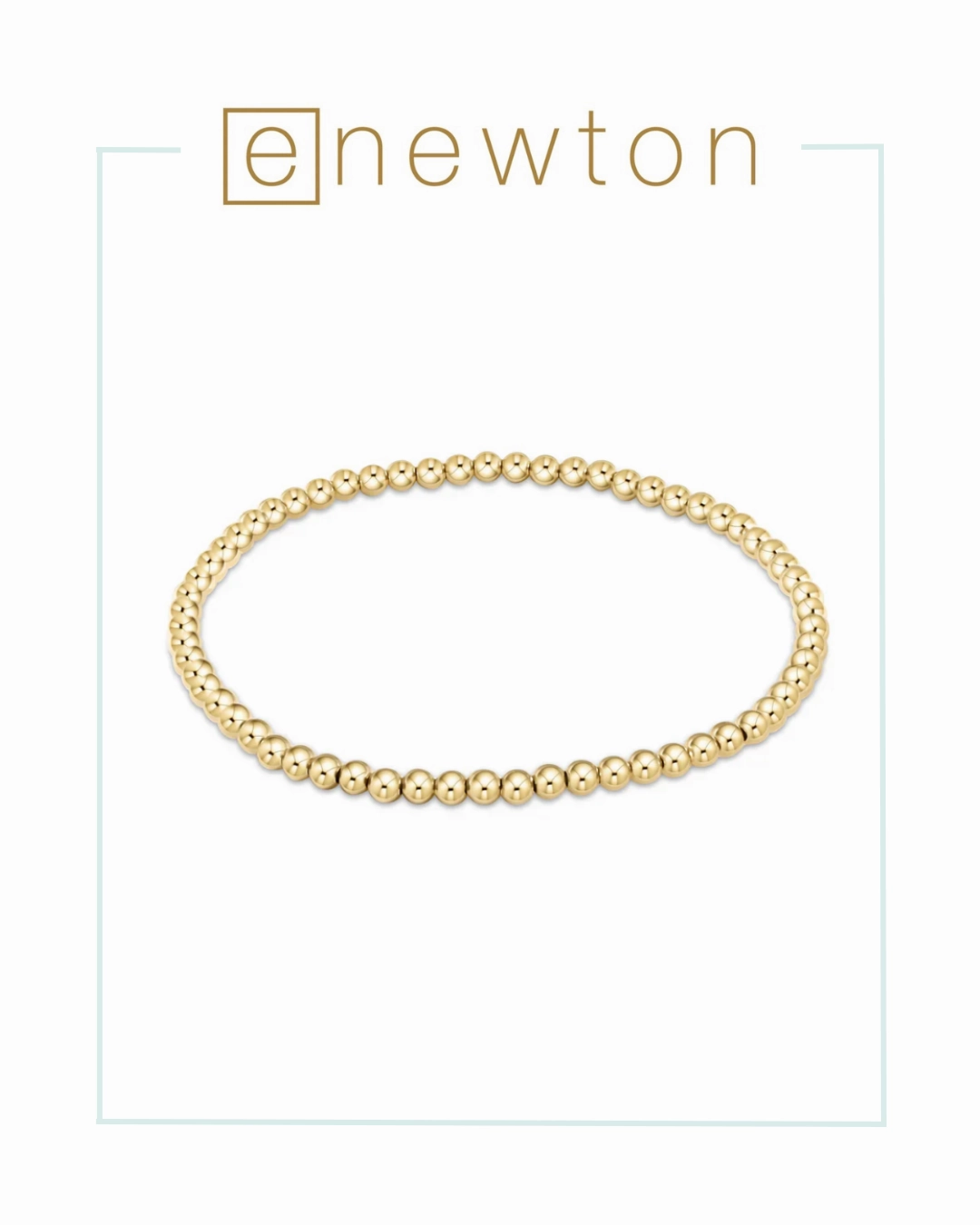 E Newton Extends | Classic Gold 3mm Bead Bracelet