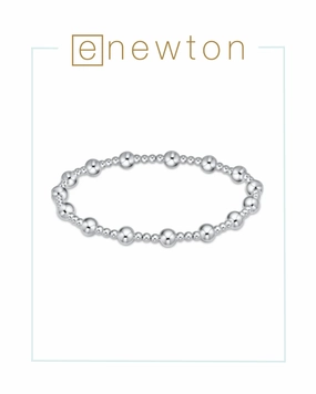 E Newton Extends | Classic Sincerity Pattern 4mm Bead Bracelet - Sterling