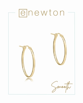 E Newton Oval Gold 1" Hoop