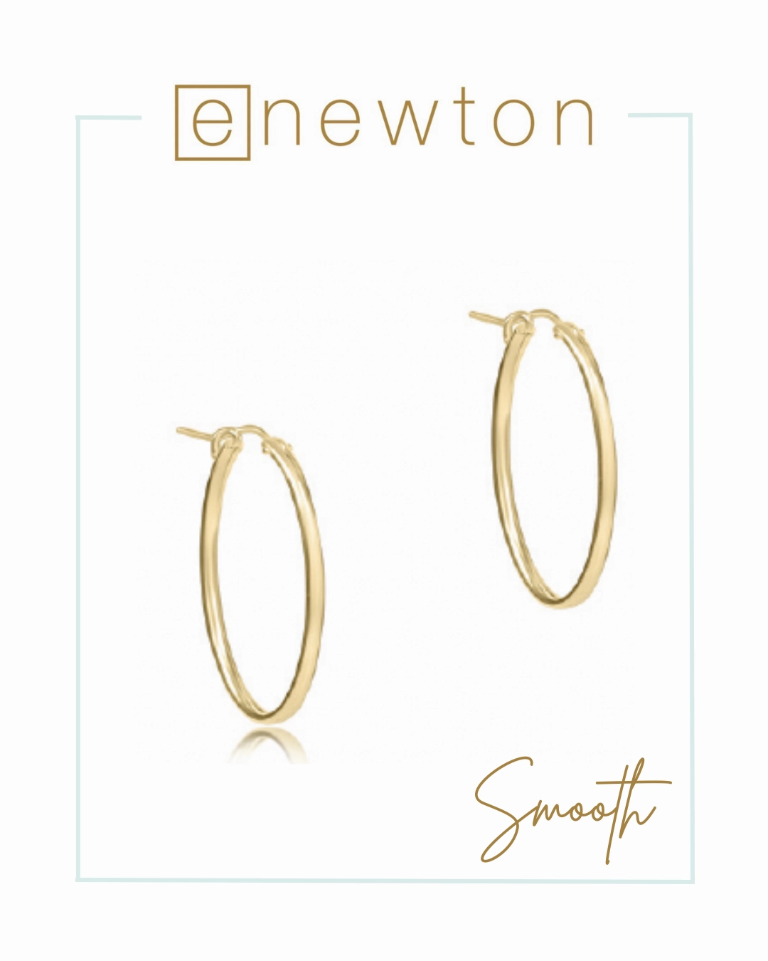 E Newton Oval Gold 1" Hoop