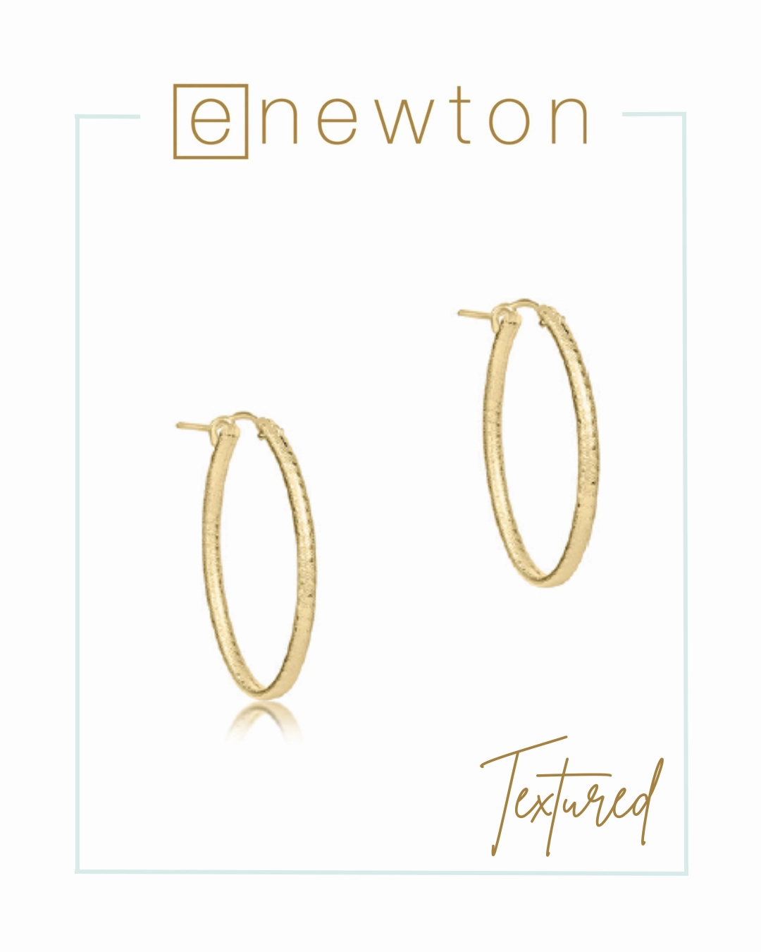 E Newton Oval Gold 1" Hoop