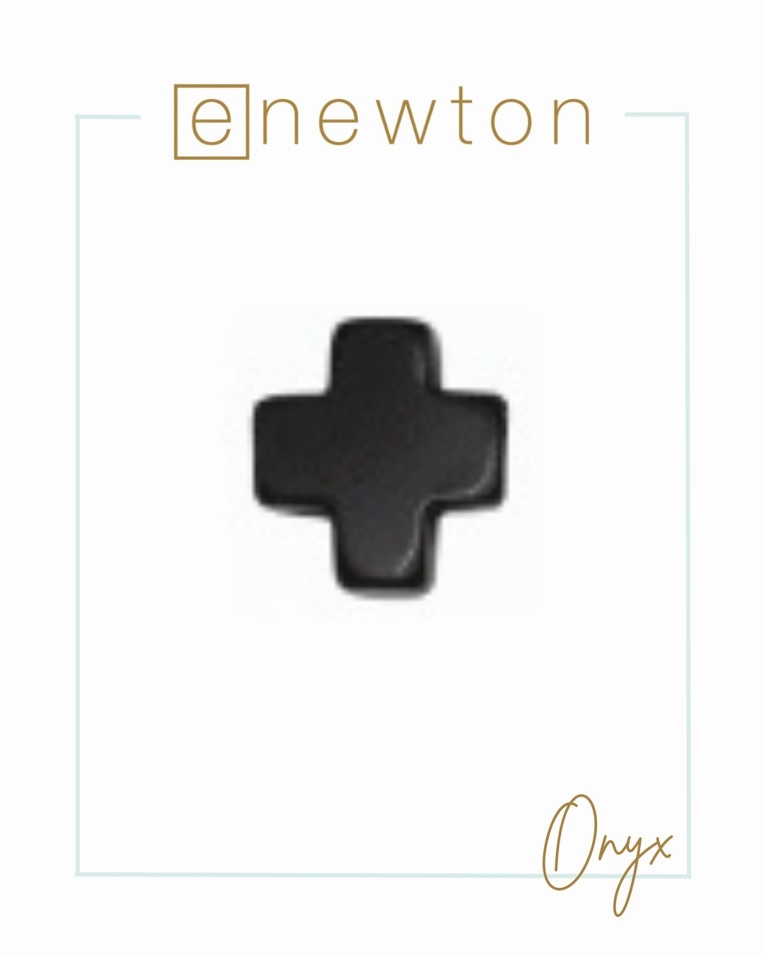 E Newton Signature Cross Small Gold Pattern 2mm Bead Bracelet