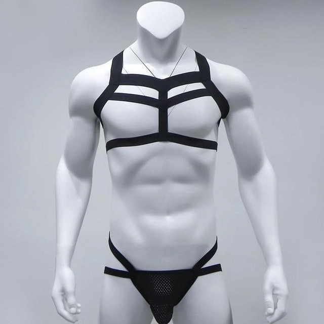 Elastic Chest Harness   Jockstrap