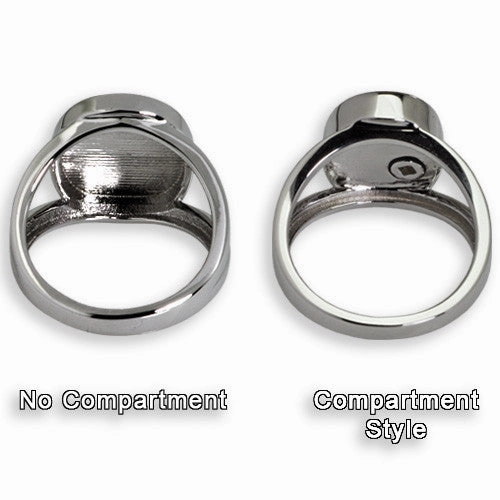 Elegant Oval Personalized Print Memorial Ring