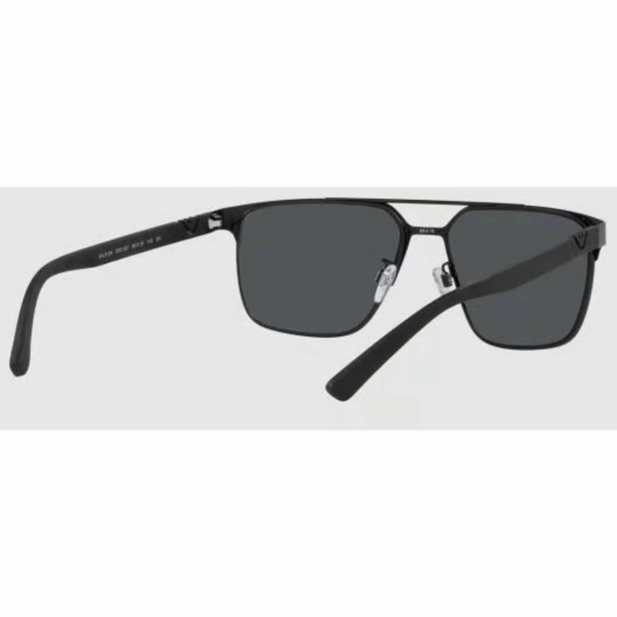 Emporio Armani Men's Sunglasses - Matte Black Metal Full Rim Pilot Frame | 2134 300187