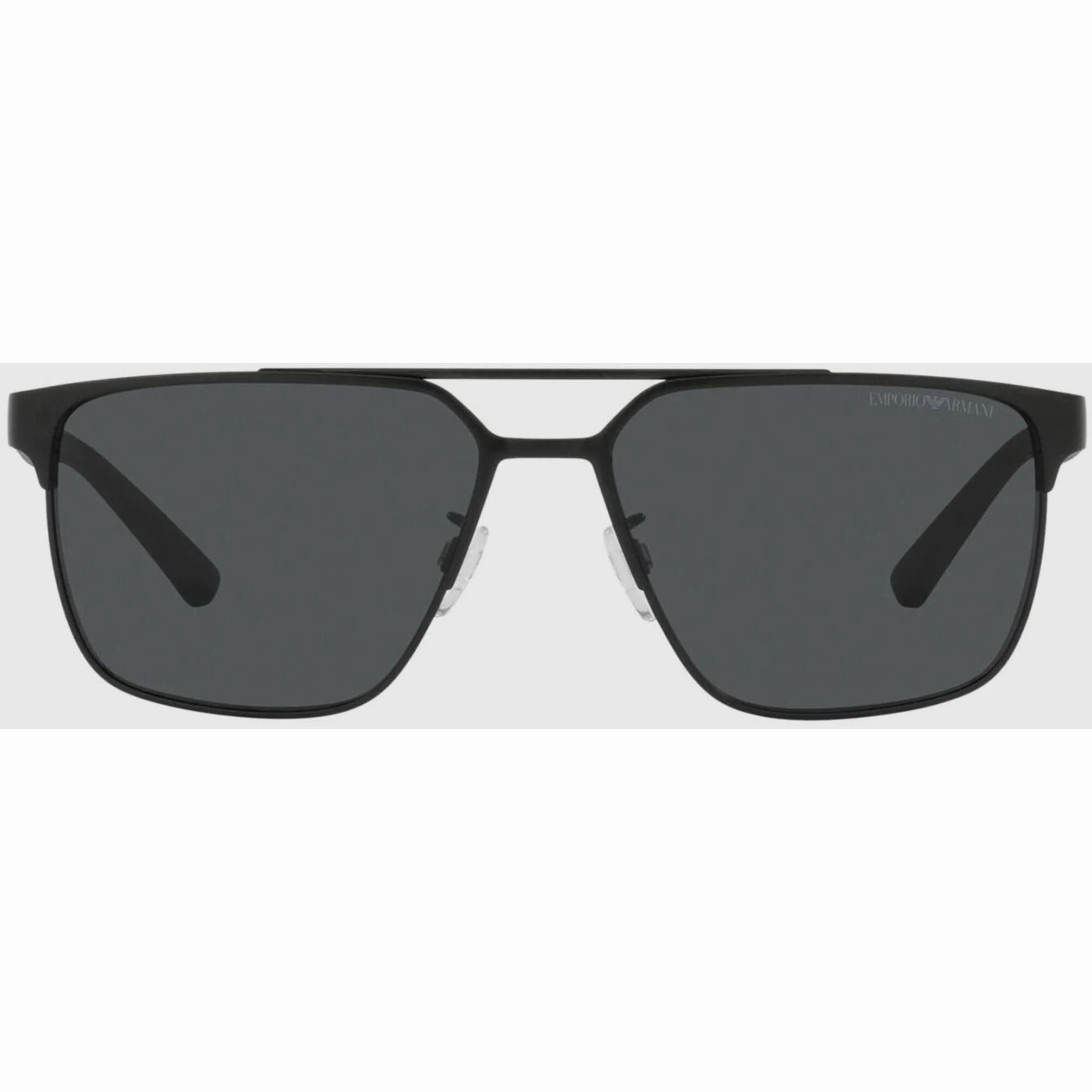 Emporio Armani Men's Sunglasses - Matte Black Metal Full Rim Pilot Frame | 2134 300187