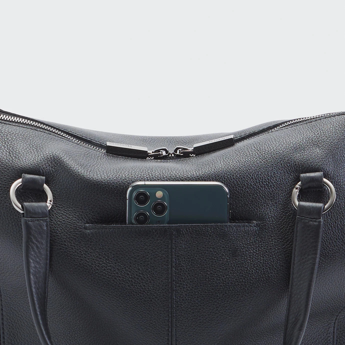 Hammitt Daniel Lrg Leather Tote Bag Black/Gunmetal