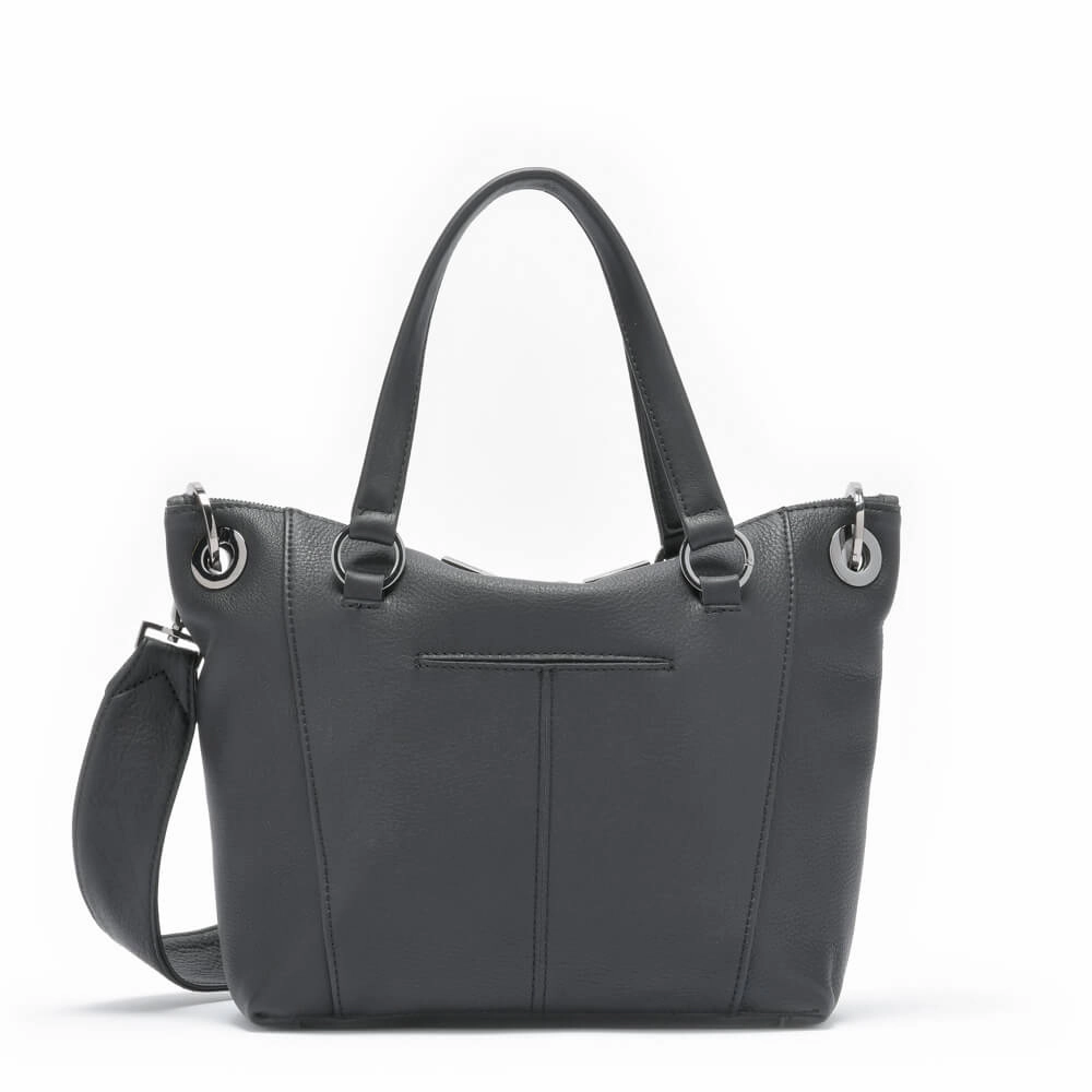 Hammitt Daniel Med Leather Satchel Bag Black/Gunmetal