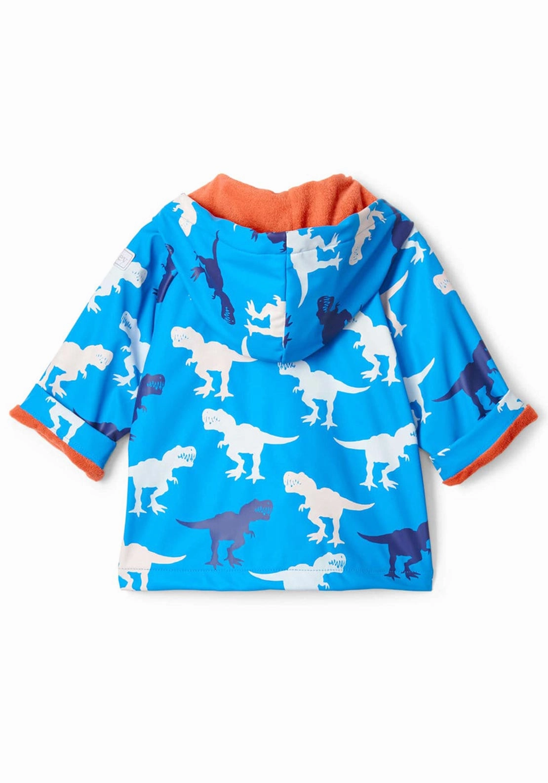 Hatley Baby Boy T Rex Colour Changing Waterproof Raincoat, Blue